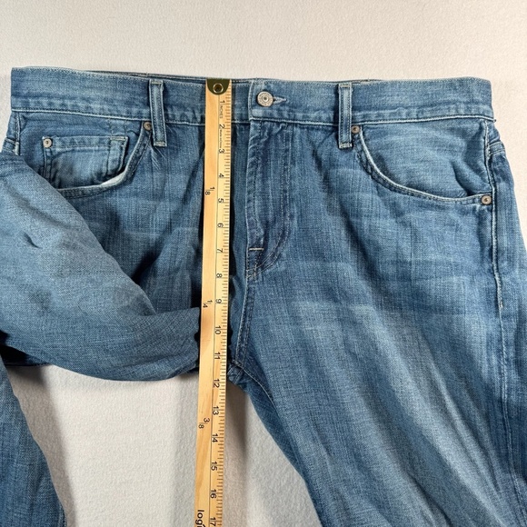 7 for All Mankind Jeans Mens 38 Blue Austyn Straight Mid Rise Medium Wash - Picture 8 of 12